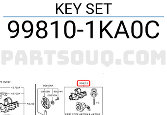 Nissan 998101KA0C KEY SET