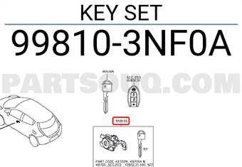 Nissan 998103NF0A KEY SET