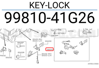 Nissan 9981041G26 KEY-LOCK