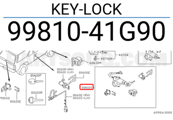 Nissan 9981041G90 KEY-LOCK