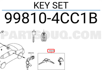Nissan 998104CC1B KEY SET