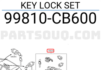 Nissan 99810CB600 KEY LOCK SET