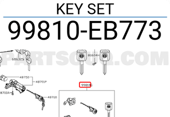 Nissan 99810EB773 KEY SET