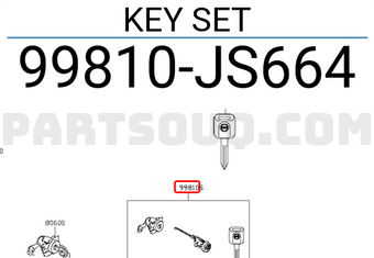 Nissan 99810JS664 KEY SET