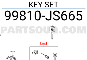Nissan 99810JS665 KEY SET