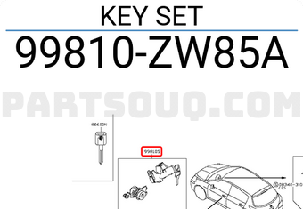 Nissan 99810ZW85A KEY SET