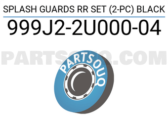 Nissan 999J22U00004 SPLASH GUARDS RR SET (2-PC) BLACK