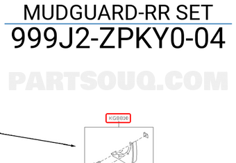 Nissan 999J2ZPKY004 MUDGUARD-RR SET