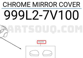 Nissan 999L27V100 CHROME MIRROR COVER