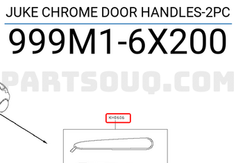 Nissan 999M16X200 JUKE CHROME DOOR HANDLES-2PC