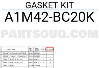 Nissan A1M42BC20K GASKET KIT