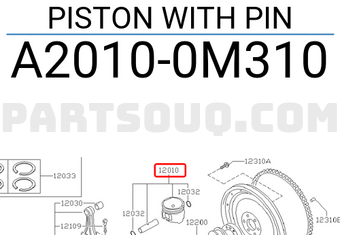 Nissan A20100M310 PISTON WITH PIN
