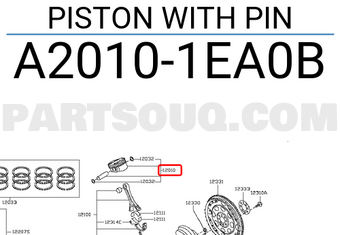 Nissan A20101EA0B PISTON WITH PIN