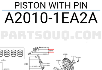 Nissan A20101EA2A PISTON WITH PIN