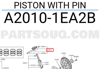 Nissan A20101EA2B PISTON WITH PIN