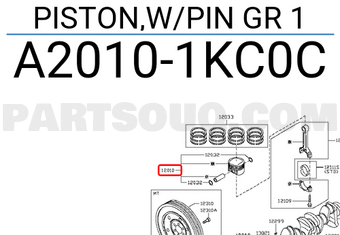 Nissan A20101KC0C PISTON,W/PIN GR 1