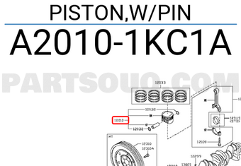 Nissan A20101KC1A PISTON,W/PIN