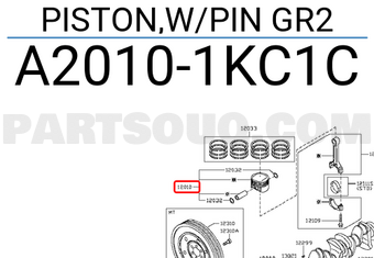 Nissan A20101KC1C PISTON,W/PIN GR2