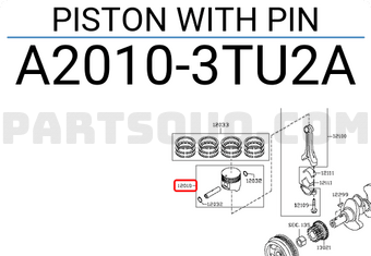 Nissan A20103TU2A PISTON WITH PIN