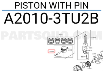 Nissan A20103TU2B PISTON WITH PIN