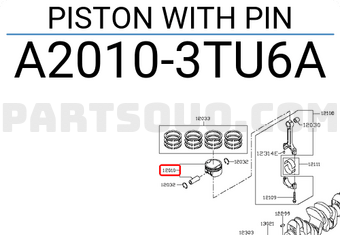 Nissan A20103TU6A PISTON WITH PIN