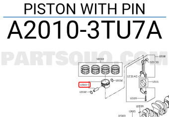 Nissan A20103TU7A PISTON WITH PIN