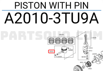 Nissan A20103TU9A PISTON WITH PIN