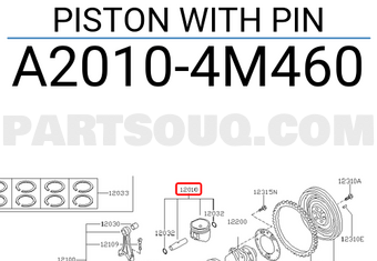 Nissan A20104M460 PISTON WITH PIN