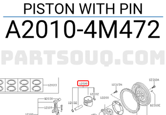 Nissan A20104M472 PISTON WITH PIN