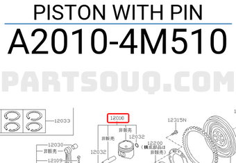 Nissan A20104M510 PISTON WITH PIN