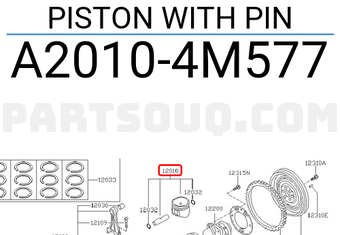Nissan A20104M577 PISTON WITH PIN
