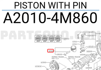 Nissan A20104M860 PISTON WITH PIN