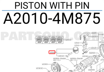 Nissan A20104M875 PISTON WITH PIN