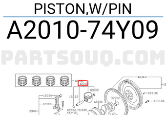 Nissan A201074Y09 PISTON,W/PIN