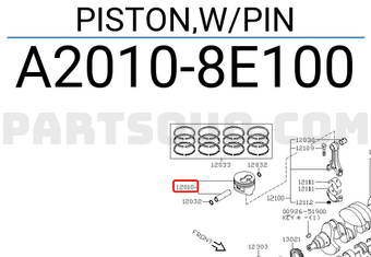 Nissan A20108E100 PISTON,W/PIN