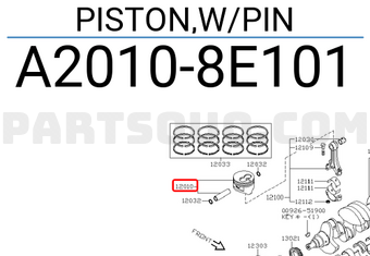 Nissan A20108E101 PISTON,W/PIN