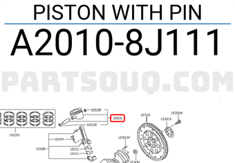 Nissan A20108J111 PISTON WITH PIN