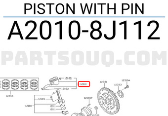 Nissan A20108J112 PISTON WITH PIN