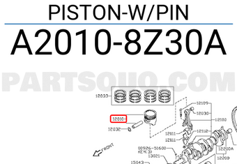 Nissan A20108Z30A Piston-W/pin
