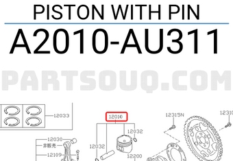 Nissan A2010AU311 PISTON WITH PIN