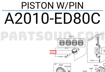 Nissan A2010ED80C PISTON W/PIN
