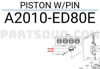 Nissan A2010ED80E PISTON W/PIN