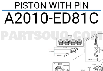 Nissan A2010ED81C PISTON WITH PIN