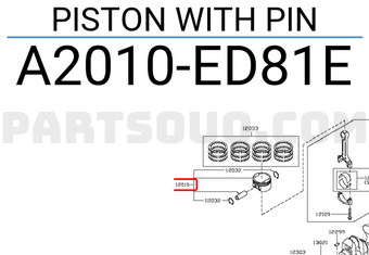 Nissan A2010ED81E PISTON WITH PIN