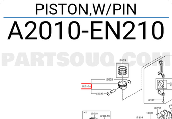 Nissan A2010EN210 PISTON,W/PIN