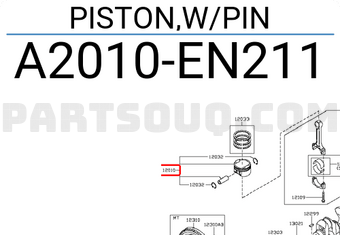 Nissan A2010EN211 PISTON,W/PIN