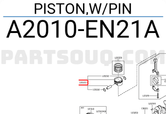 Nissan A2010EN21A PISTON,W/PIN