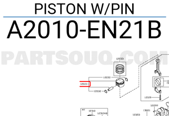 Nissan A2010EN21B PISTON W/PIN