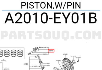 Nissan A2010EY01B PISTON,W/PIN