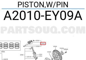 Nissan A2010EY09A PISTON,W/PIN